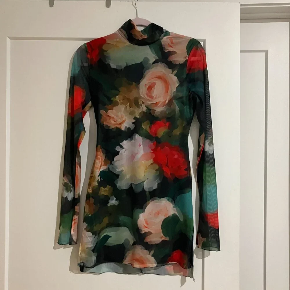 NWT Runaway The Label Jordi Mini Dress Asha Print Size Small - Picture 7 of 9